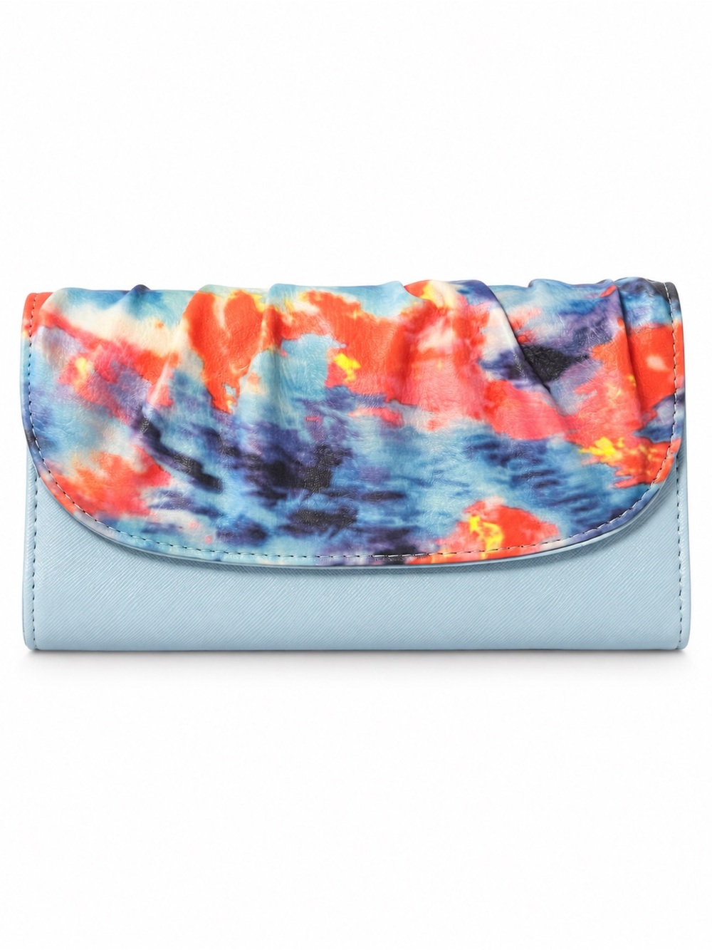 NWT Kenneth Cole Reaction Powder Blue Watercolor Floral Wallet